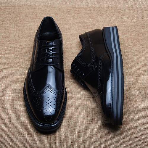 mens platform brogues
